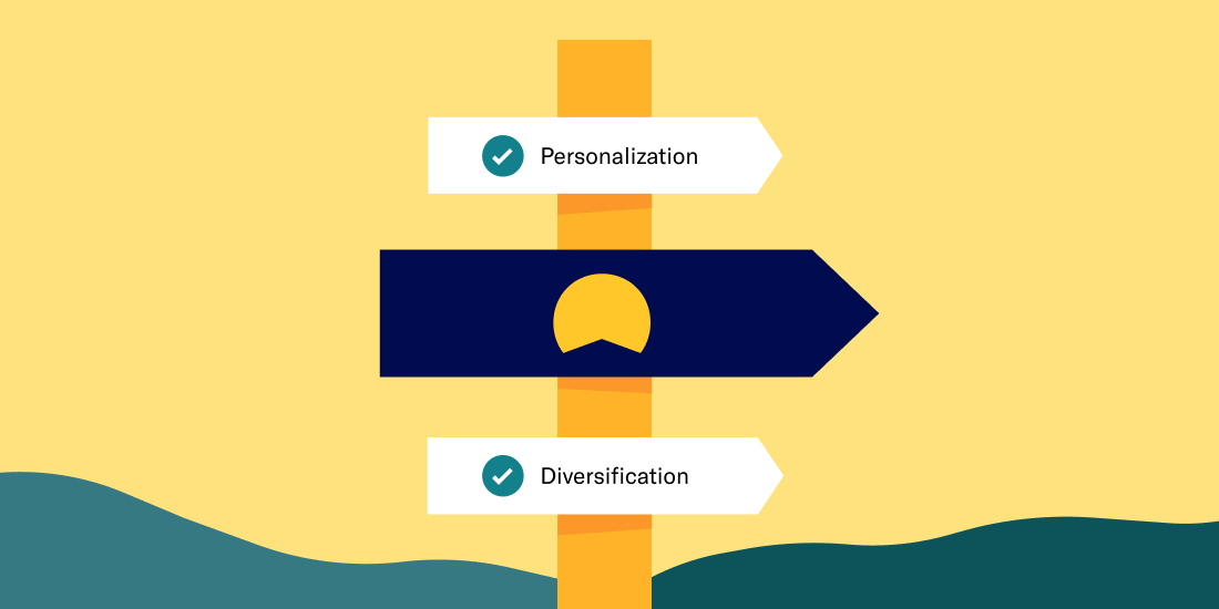 Signposts showing personalization and diversification